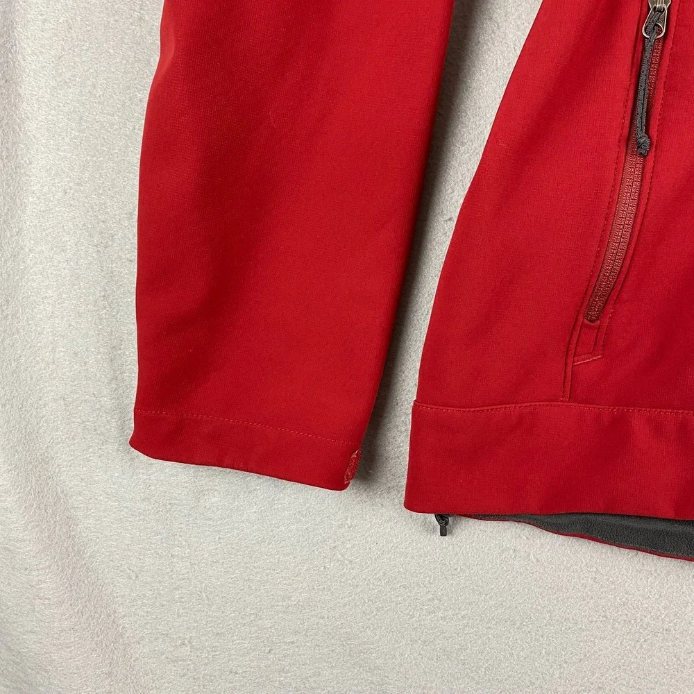 North Face Mens Apex Softshell Jacket XL dark red Ski Snowboard full zip